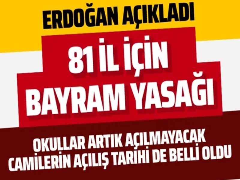 Ramazan bayramında sokağa çıkma yasağı kaç gün? Erdoğan açıkladı